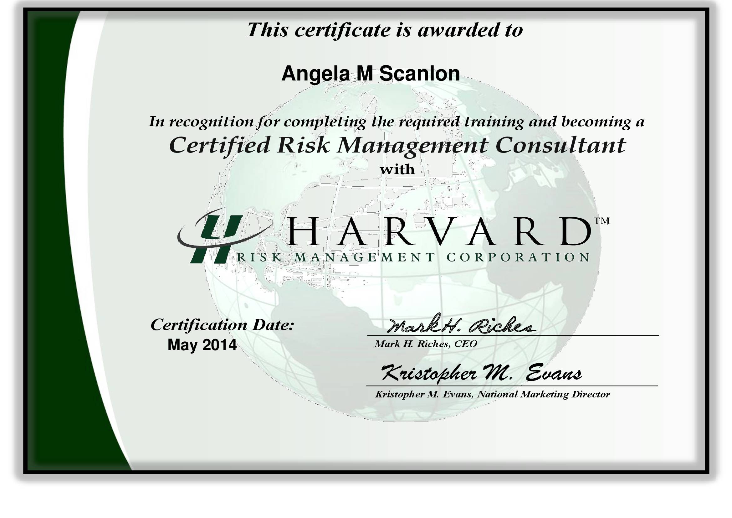 Certificate  Angela